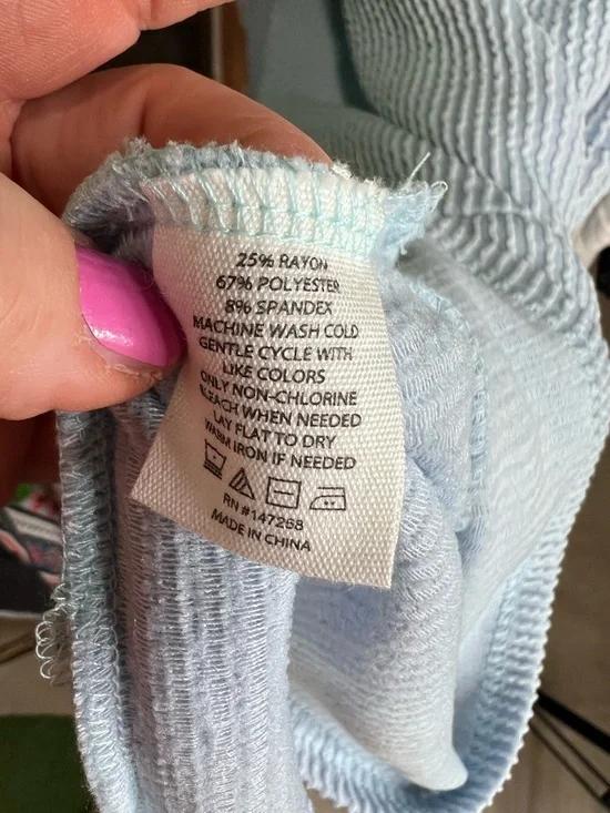 SIMPLY SOUTHERN Powder Blue Tiered Ruffled Sorority Rush Sundress, S - Picture 10 of 11